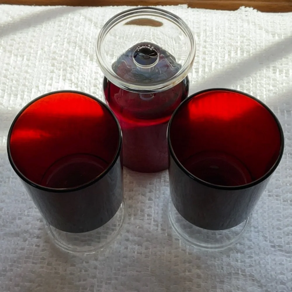 Arcoroc Luminarc France Cavalier Ruby Red 4 oz. Juice Glass
